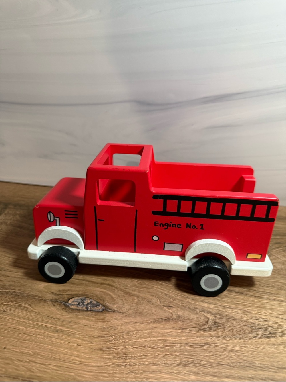 Wood Fire Truck Toy Magnetic